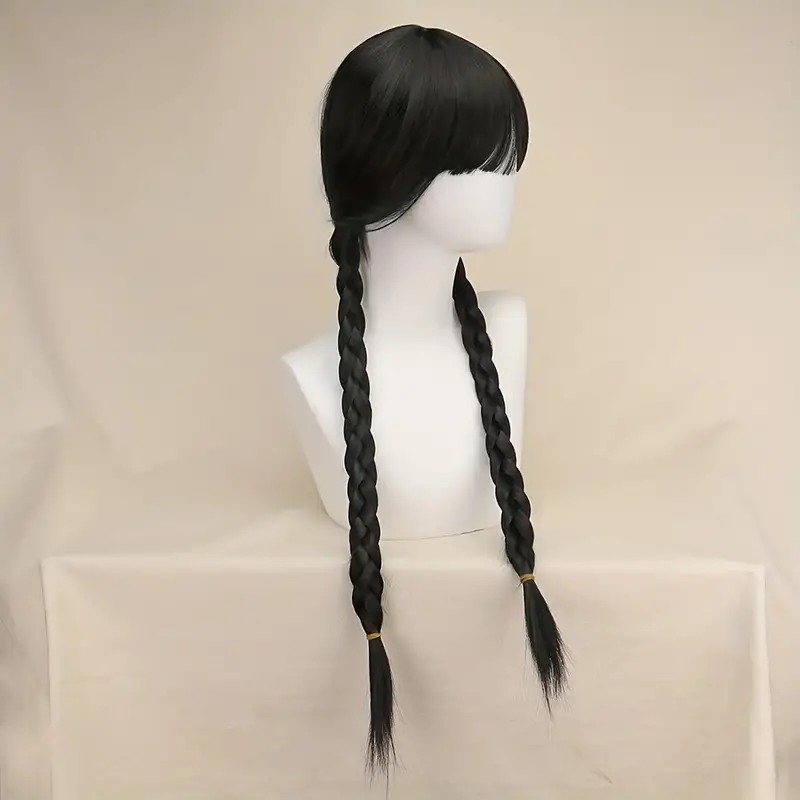 Long Wig with Braids Black