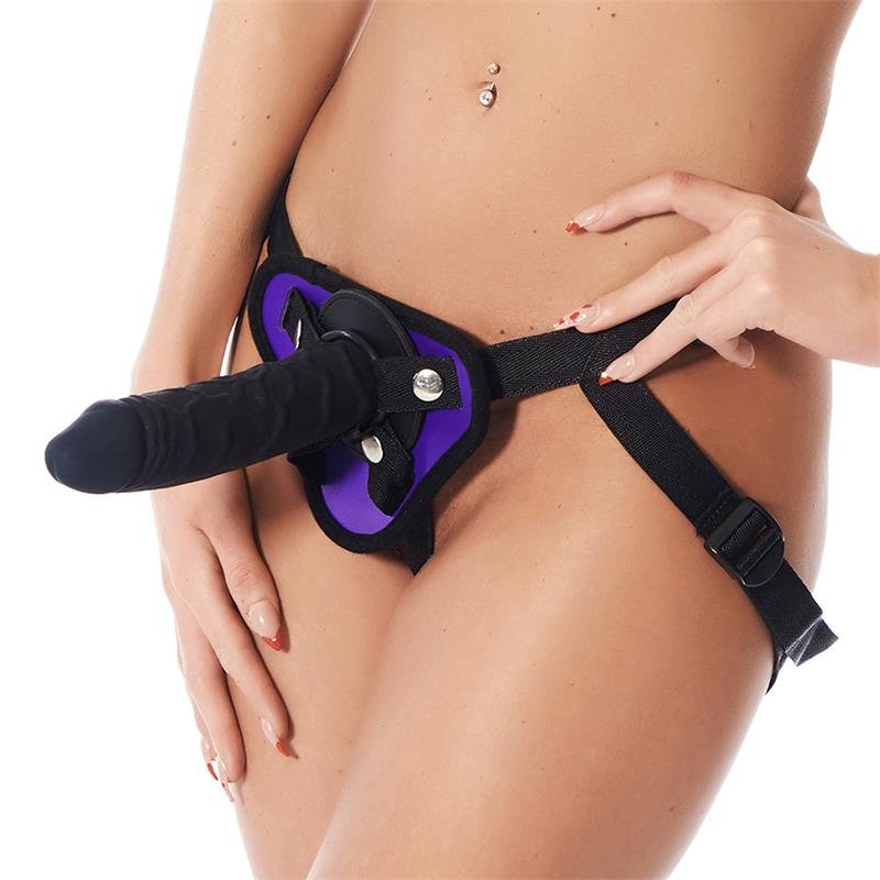 Ζώνη Strap-on με Δαχτυλίδια Σιλικόνης Rimba Μοβ Rimba Ζώνη Strap-on με Δαχτυλίδια Σιλικόνης Rimba Μοβ Γυναικεία Strap-On