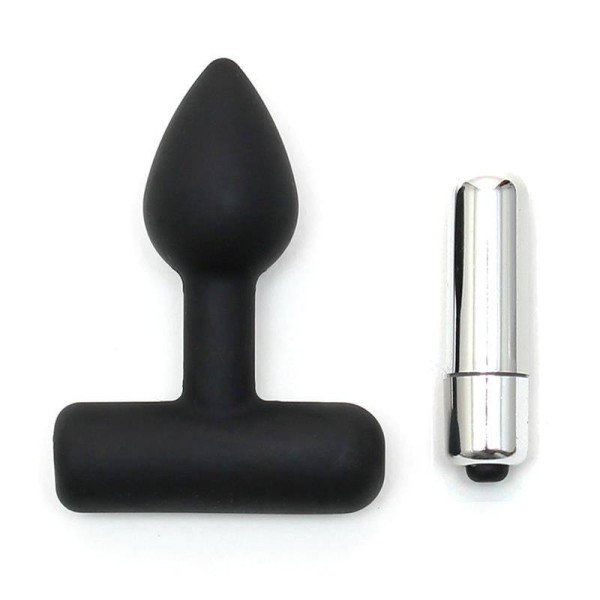 Πρωκτική Σφήνα με Δόνηση Rimba Mini Buttplug 7cm Μαύρη