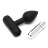 Rimba Πρωκτική Σφήνα με Δόνηση Rimba Mini Buttplug 7cm Μαύρη Σφήνες με δόνηση