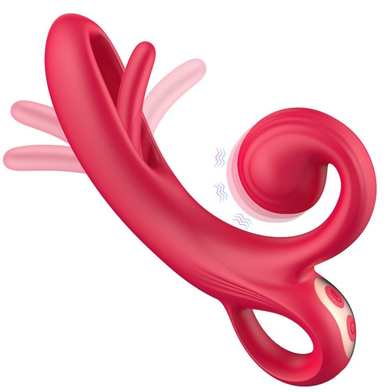 Rabbit Vibrator with Tongue Sweet Play A4 Red