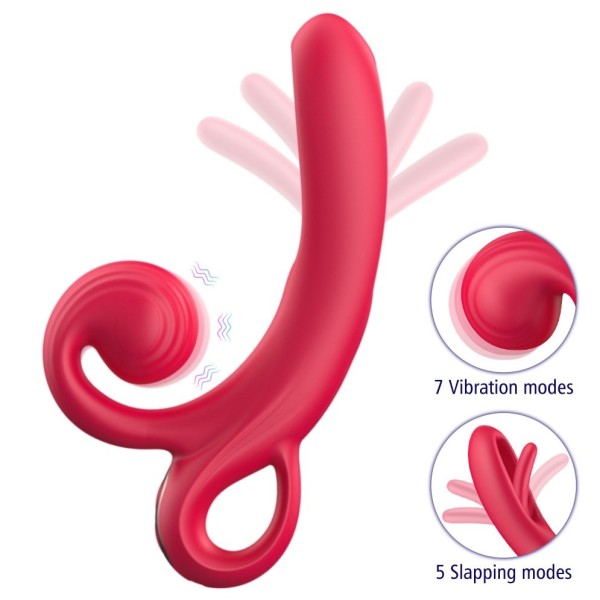 Rabbit Vibrator with Tongue Sweet Play A4 Red Rabbit Vibrator with Tongue Sweet Play A4 Red