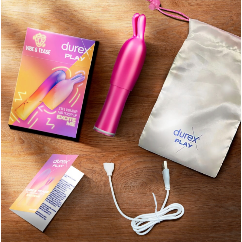 Κλασικός Δονητής 2 σε1 Durex Play Vibe & Tease Excite Me Ροζ Durex Κλασικός Δονητής 2 σε1 Durex Play Vibe & Tease Excite Me Ροζ Κλασικοί