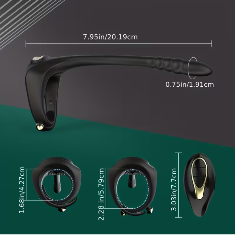 Cock Ring with Prostate Stimulator & Wireless Remote Black Love Market Cock Ring with Prostate Stimulator & Wireless Remote Black Prostate Stimulators