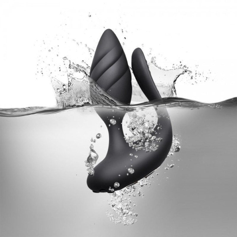 Rocks Off Πρωκτική Σφήνα Με Τηλεκοντρόλ Rocks-Off Cocktail Μαύρη Σφήνες με δόνηση