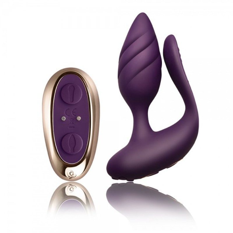 Rocks Off Butt Plug With Remote Control Rocks-Off Cocktail Purple Vibrating butt plugs