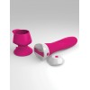 Classic Vibrator with Remote Control and Suction Cup Threesome Pink Classic Vibrator with Remote Control and Suction Cup Threesome Pink