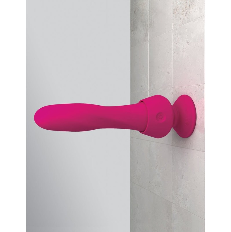 Classic Vibrator with Remote Control and Suction Cup Threesome Pink
