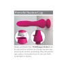 Classic Vibrator with Remote Control and Suction Cup Threesome Pink Classic Vibrator with Remote Control and Suction Cup Threesome Pink