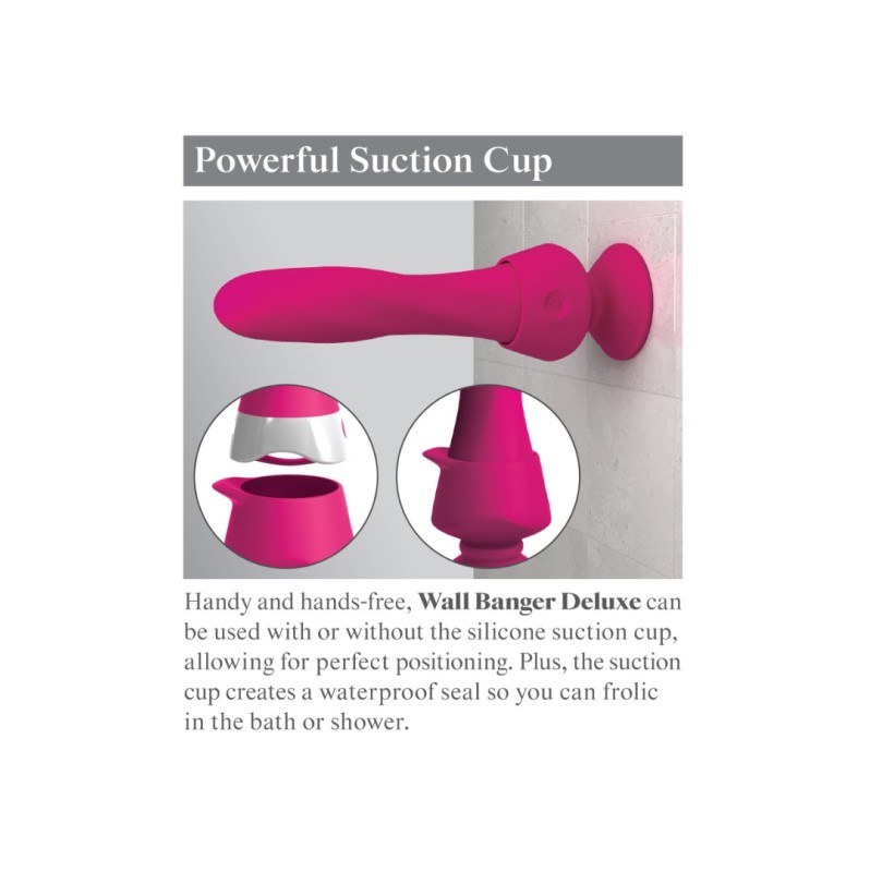 Classic Vibrator with Remote Control and Suction Cup Threesome Pink