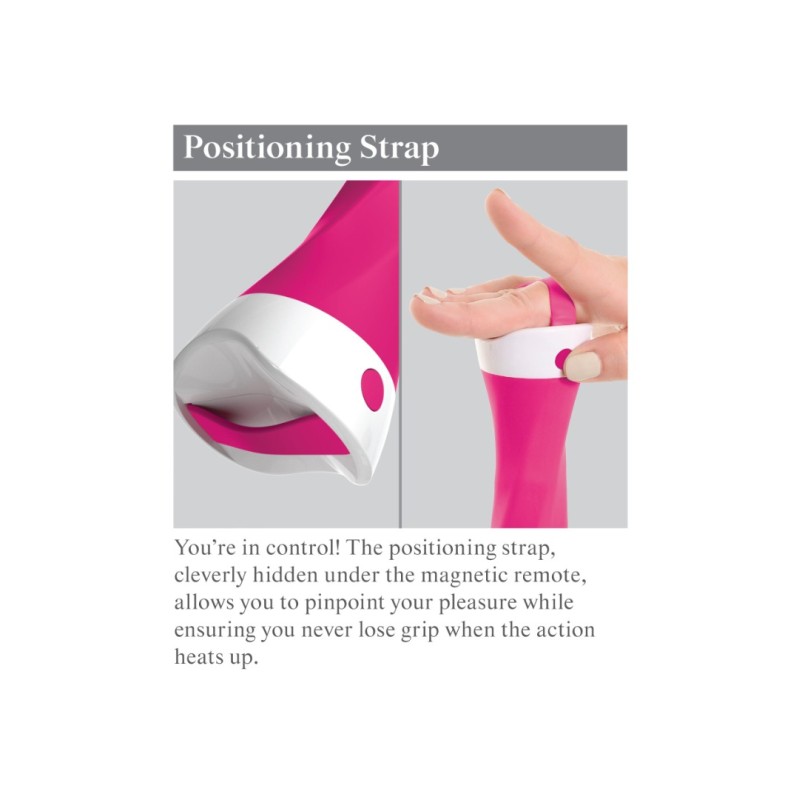 Κλασικός Δονητής με Τηλεκοντρόλ και Βεντούζα Threesome Ροζ