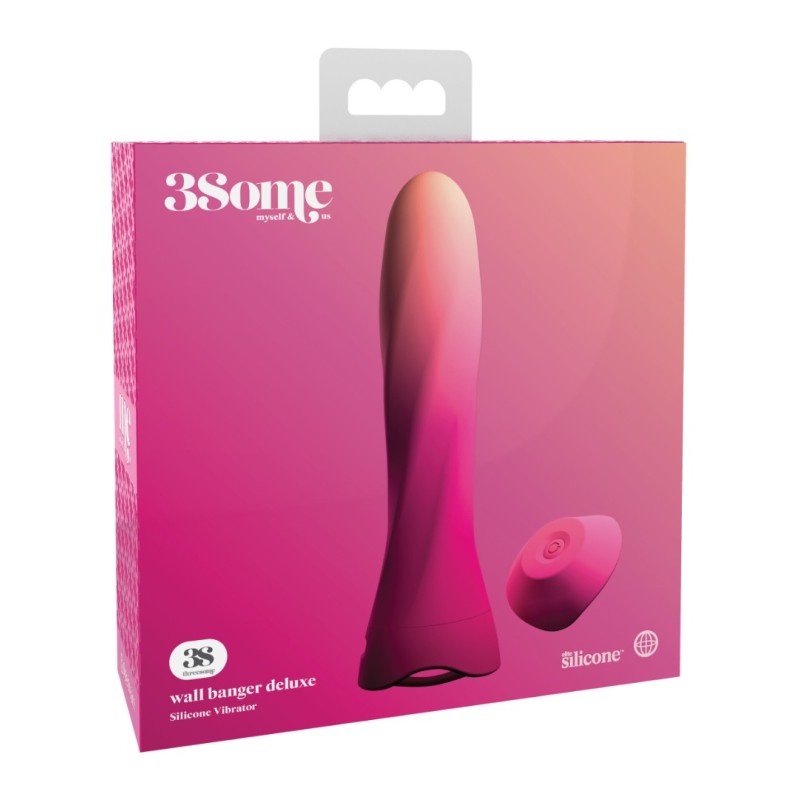 Classic Vibrator with Remote Control and Suction Cup Threesome Pink