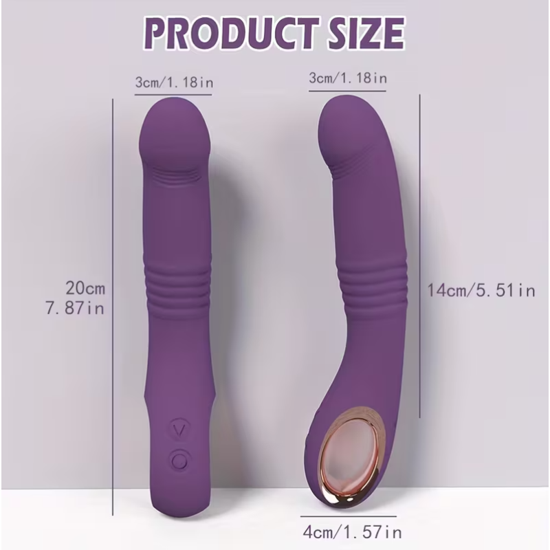 Love Market Classic Thrusting Vibrator Love Market Purple Classic
