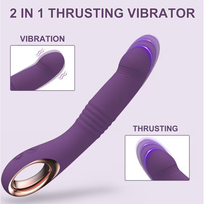 Love Market Classic Thrusting Vibrator Love Market Purple Classic