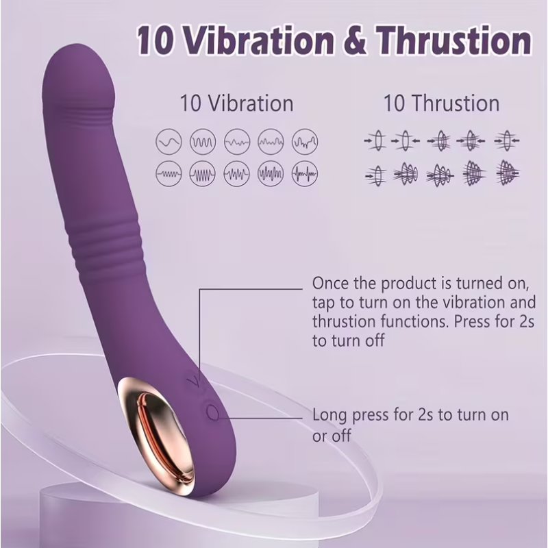 Love Market Classic Thrusting Vibrator Love Market Purple Classic