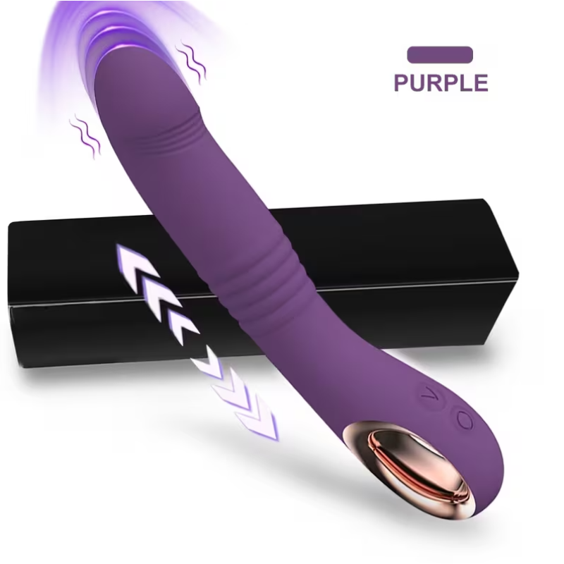 Love Market Classic Thrusting Vibrator Love Market Purple Classic