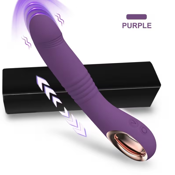 Κλασικός Δονητής Thrusting Love Market Μοβ Κλασικός Δονητής Thrusting Love Market Μοβ