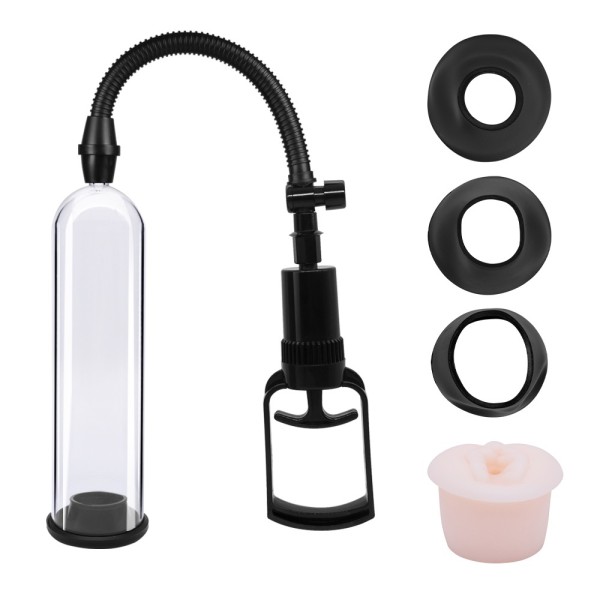 Penis Pump STD with 4 Silicone Sleeves Clear