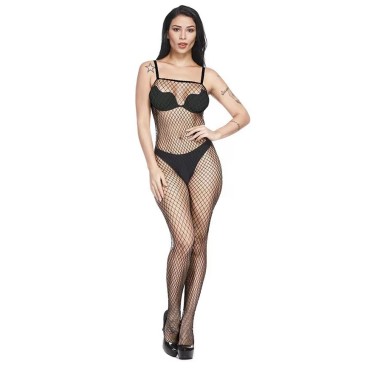 Ολόσωμο Καλσόν Crotchless STD Pamela Μαύρο