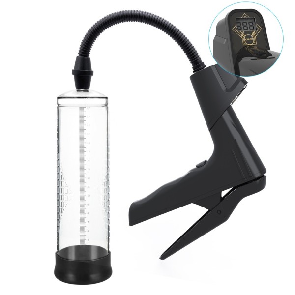 Penis Pump STD Air Gun with LCD Display Clear