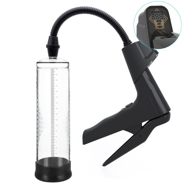 STD Penis Pump STD Air Gun with LCD Display Clear Penis Pumps