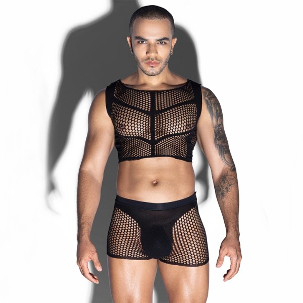 Ανδρικό Διχτυωτό Σετ STD Bad Boy 2 Μαύρο