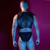 STD Ανδρικό Διχτυωτό Σετ STD Stretchy Μαύρο Ολόσωμα