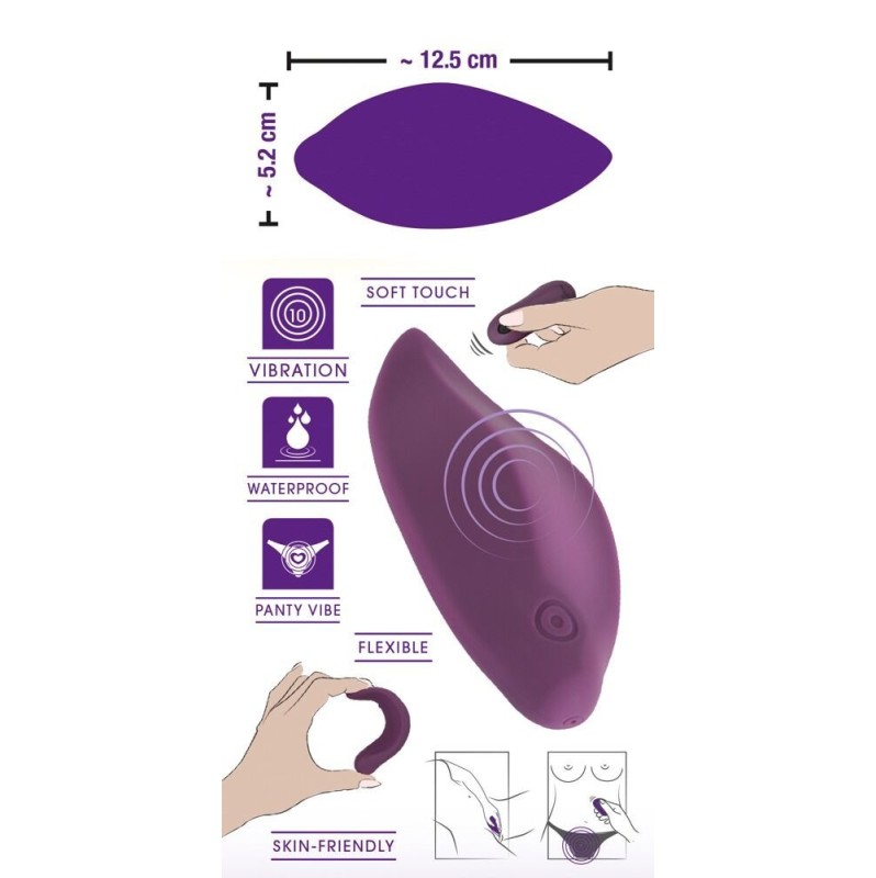 Underwear Vibrator with Remote Control Sweet Smile Purple