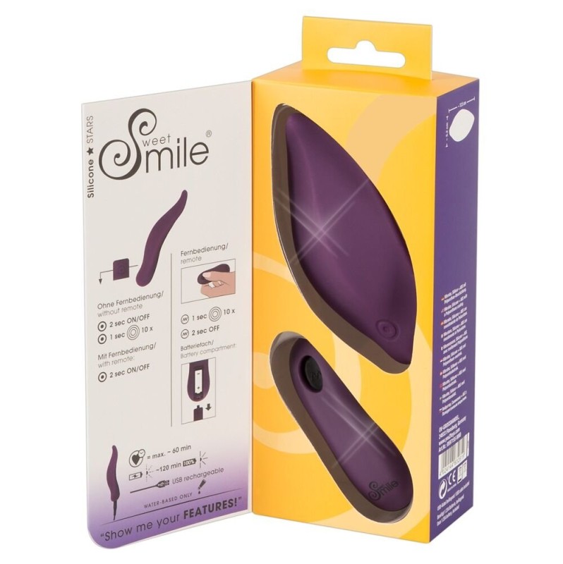 Underwear Vibrator with Remote Control Sweet Smile Purple