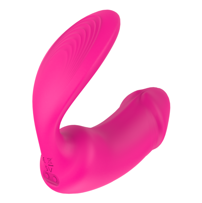 Clitoral Vibrator Dreamtoys with Remote Control Remote Duo Pleaser Pink