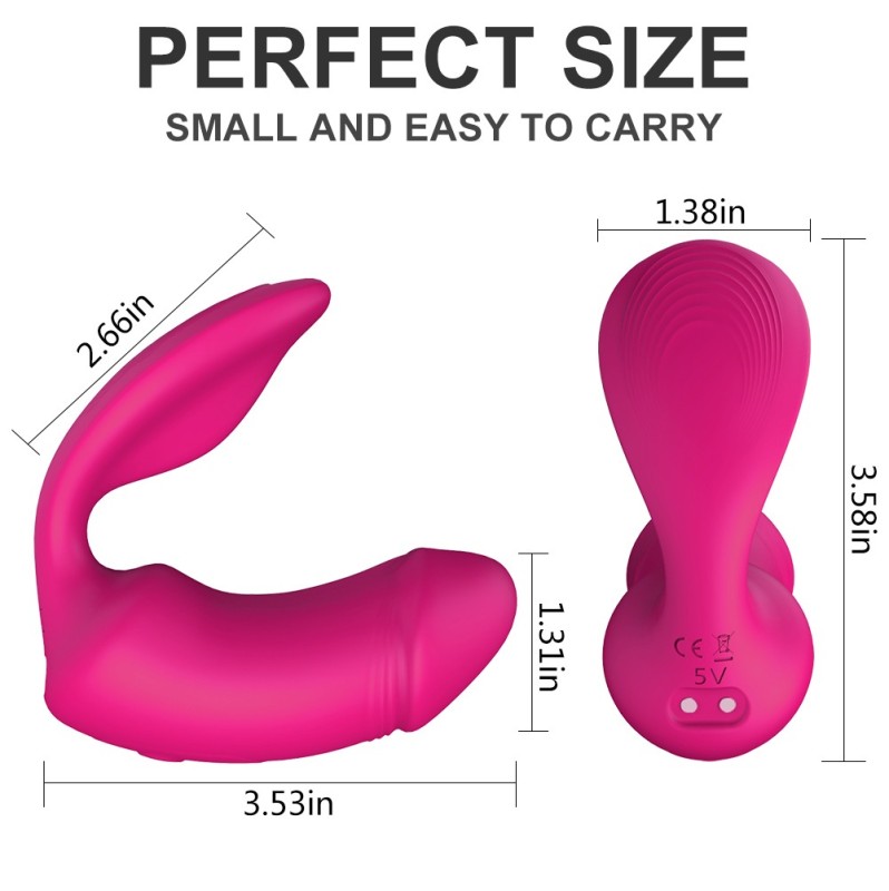 Clitoral Vibrator Dreamtoys with Remote Control Remote Duo Pleaser Pink