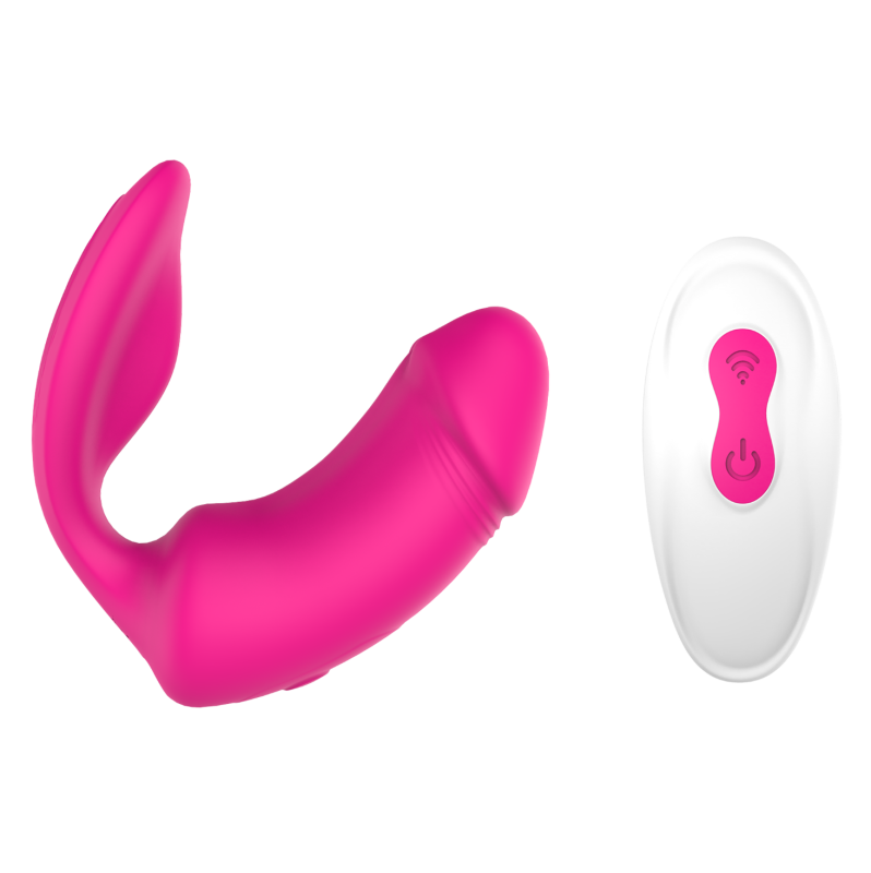 Clitoral Vibrator Dreamtoys with Remote Control Remote Duo Pleaser Pink