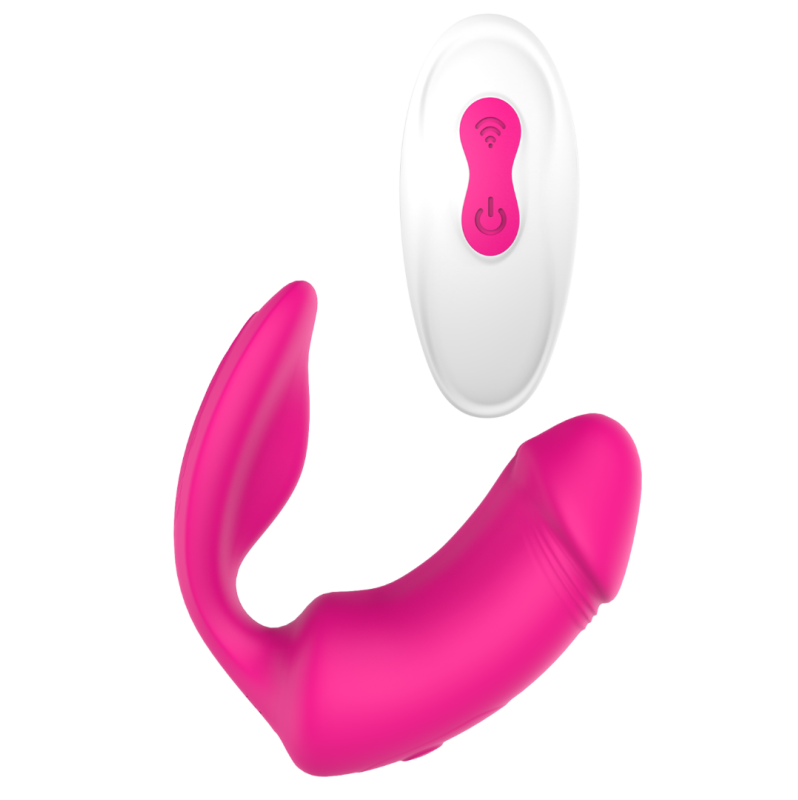Clitoral Vibrator Dreamtoys with Remote Control Remote Duo Pleaser Pink