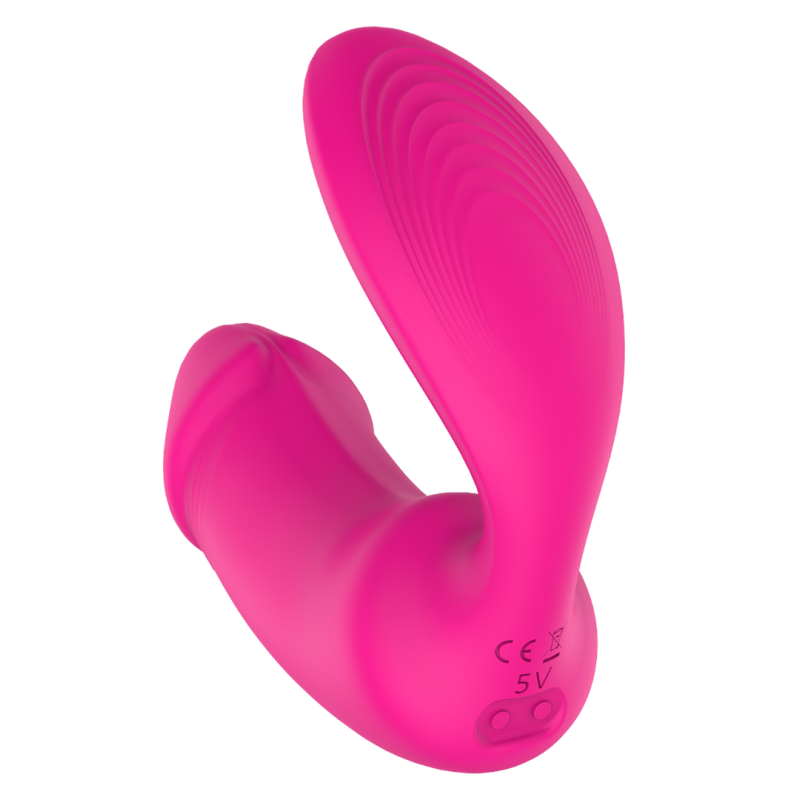 Clitoral Vibrator Dreamtoys with Remote Control Remote Duo Pleaser Pink