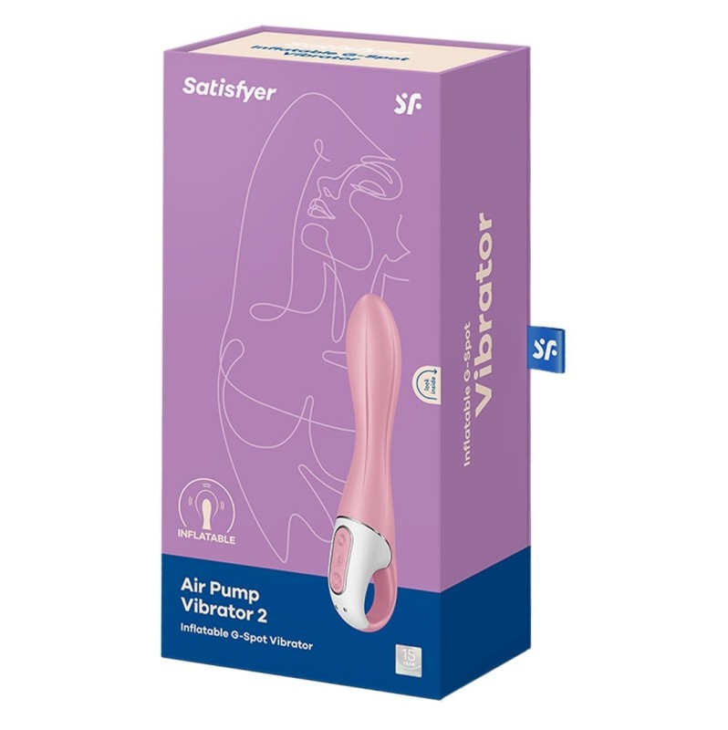 Inflatable G-Spot Vibrator Satisfyer Air Pump 2 Pink