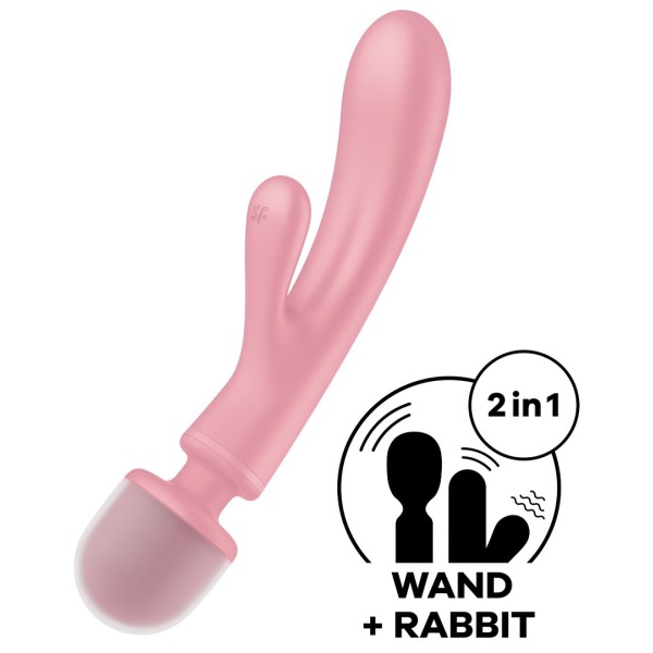 Rabbit & Wand Vibrator Satisfyer Triple Lover Pink