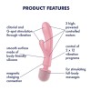 Satisfyer Rabbit & Wand Vibrator Satisfyer Triple Lover Pink Rabbit