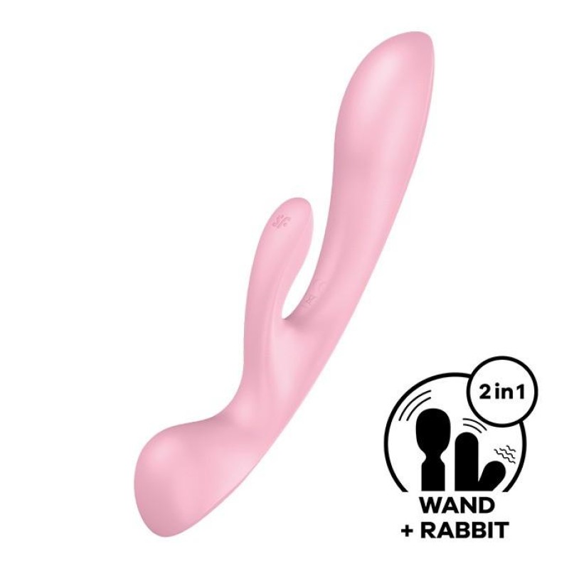 Satisfyer Rabbit Vibrator Satisfyer Triple Oh Pink Solo Play