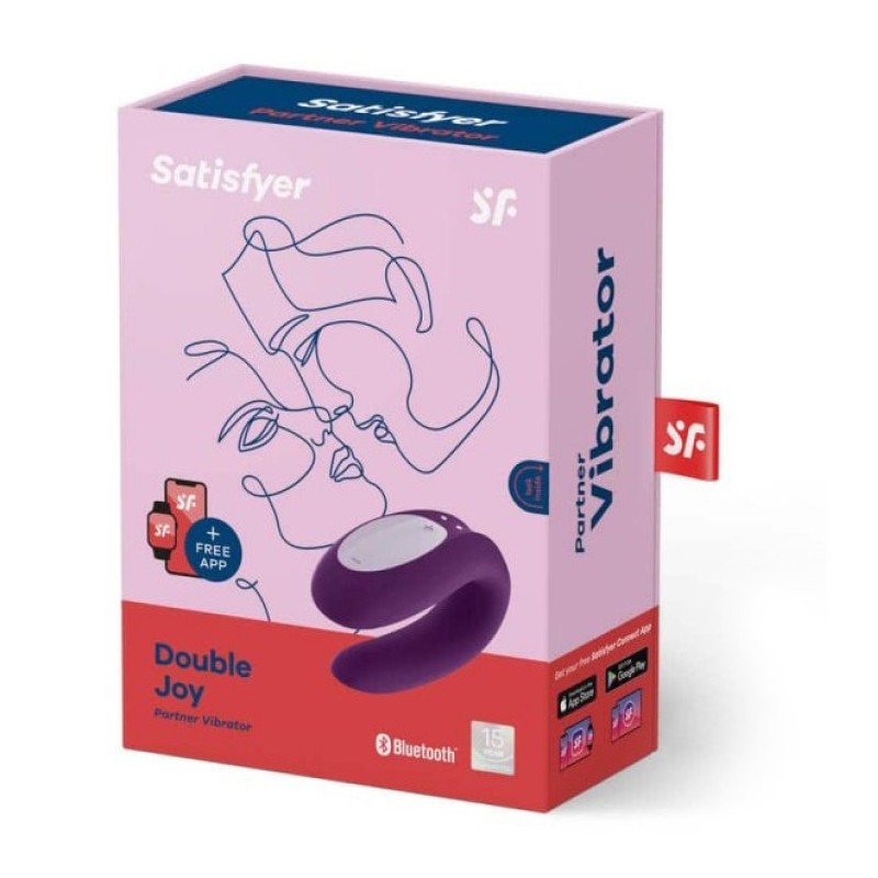 Satisfyer Couples Vibrator Satisfyer Double Joy Violet Sex Toys For Couples