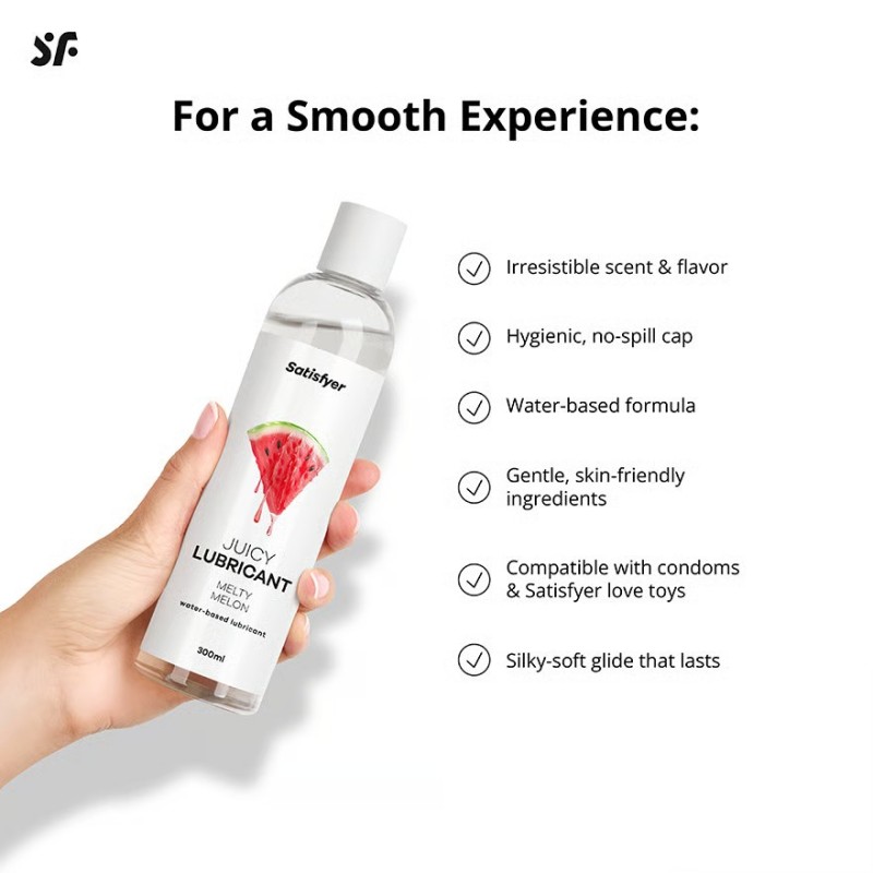 Satisfyer Λιπαντικό Νερού Με Γεύση Καρπούζι Satisfyer Juicy Lubricant 300ml Νερού