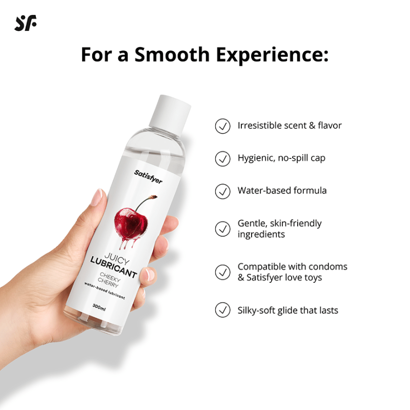 Satisfyer Λιπαντικό Νερού Με Γεύση Κεράσι Satisfyer Juicy Lubricant 300ml Νερού