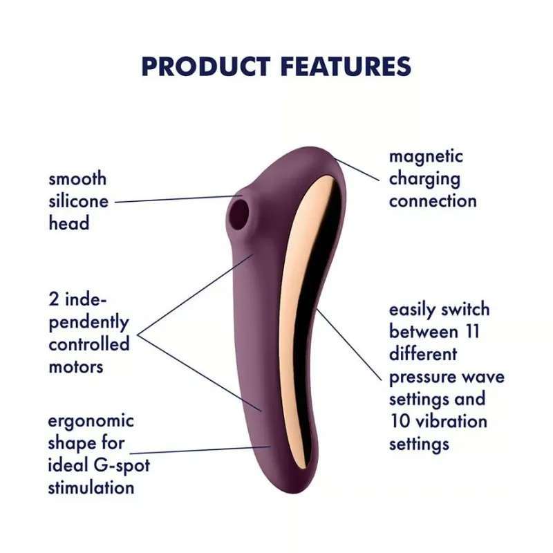 Κλειτοριδικός Δονητής Satisfyer Dual Kiss Μοβ Satisfyer Κλειτοριδικός Δονητής Satisfyer Dual Kiss Μοβ Κλειτοριδικά