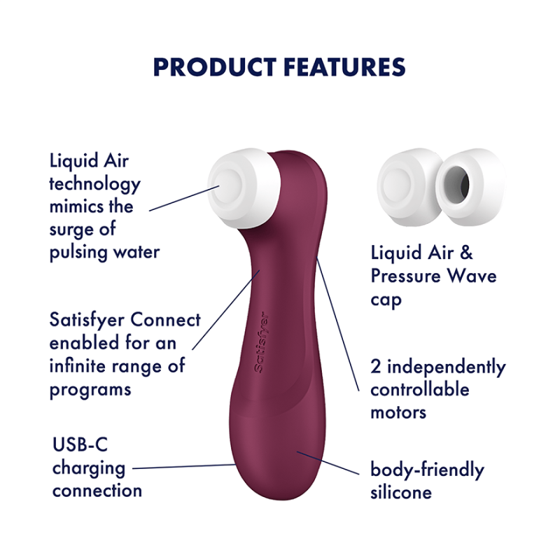 Satisfyer Κλειτοριδικός Δονητής με App Satisfyer Pro 2 Generation 3 Κόκκινος Κλειτοριδικά
