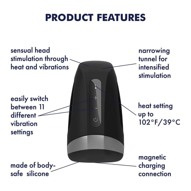 Θερμαινόμενο Αυνανιστήρι Με Δόνηση Satisfyer Heat Μαύρο Satisfyer Θερμαινόμενο Αυνανιστήρι Με Δόνηση Satisfyer Heat Μαύρο Αυνανιστήρια με δόνηση