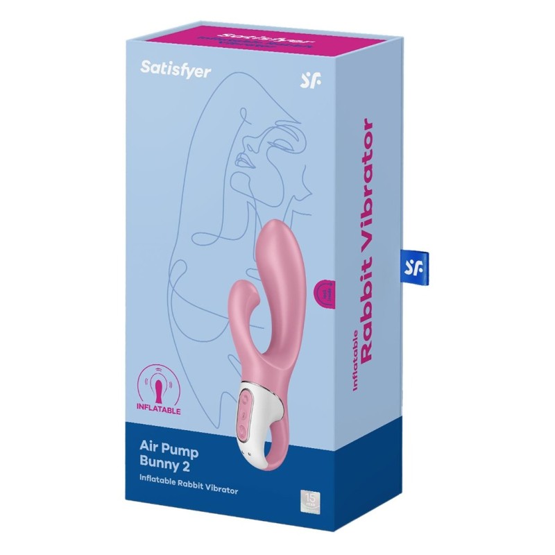 Inflatable Rabbit Vibrator Satisfyer Air Pump Bunny 2 Pink