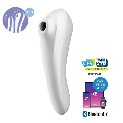 Clitoral Vibrator Satisfyer Dual Pleasure White Clitoral Vibrator Satisfyer Dual Pleasure White