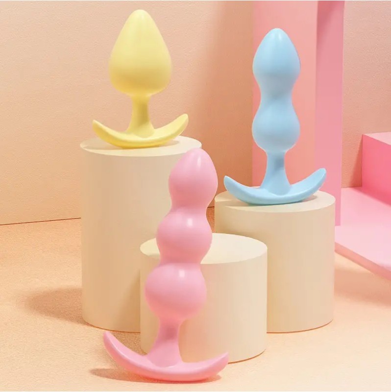 Pack of 3 Butt Plugs Flirting Colored