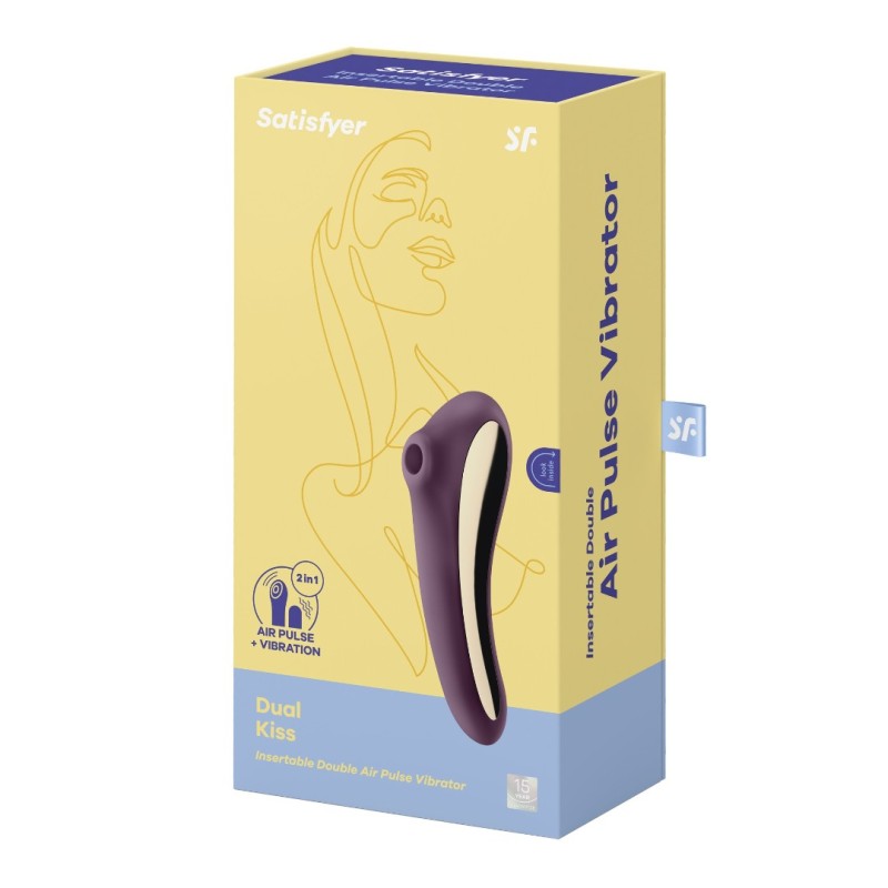 Κλειτοριδικός Δονητής Satisfyer Dual Kiss Μοβ