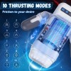 Thrusting Vibrating Stroker Heated with Mobile Support Game Cup Baile Black