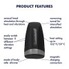Heated Vibrating Stroker Satisfyer Men Heat Vibration Black Heated Vibrating Stroker Satisfyer Men Heat Vibration Black